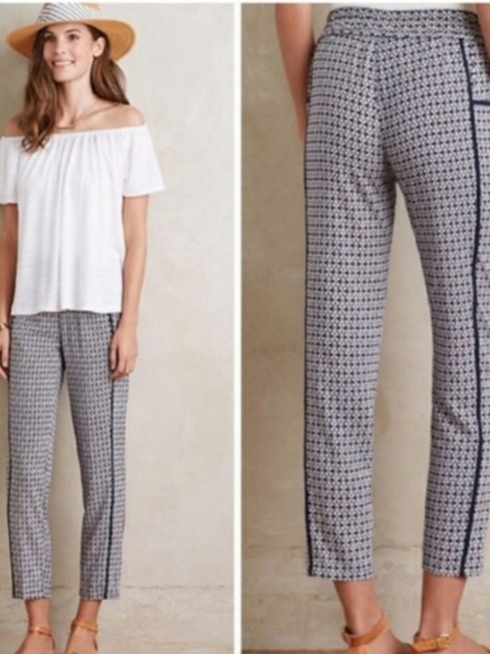 Hei Hei for Anthropologie Geometric Pull-On Lounge Pants Large